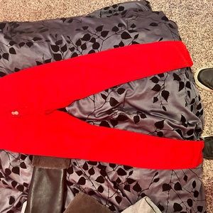 Womens red vip jeans